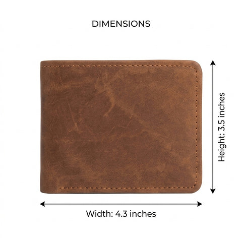 Men's Leather Wallet - Brown