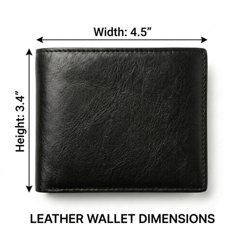 Men's Leather Wallet - Black