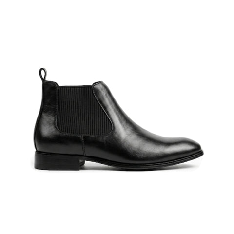 Italian Leather Chelsea Boot - Black