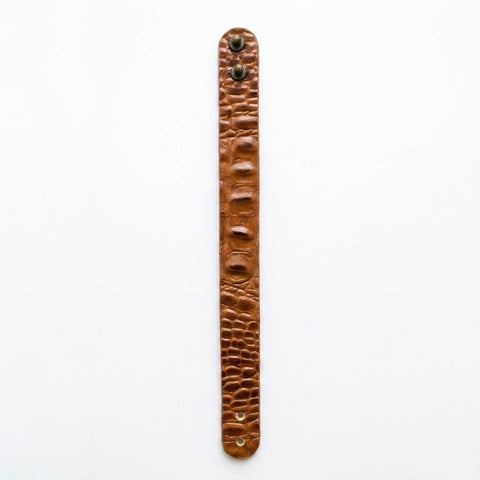 Leather Wristband Unisex - Brown