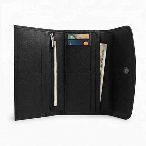 Mega Leather Wallet - Black