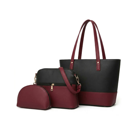 Grace 3 Pcs - Black / Maroon