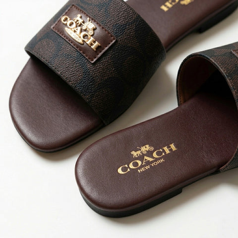 Coach Carriage Slide - Brown