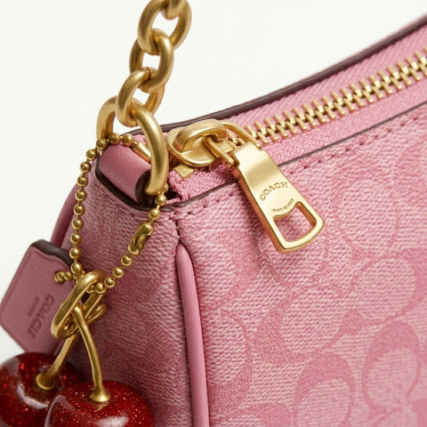 Coach Cross Body + Slides + Cherry Keychain - Pink
