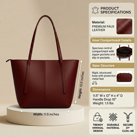 Flow Tote - Red Wine