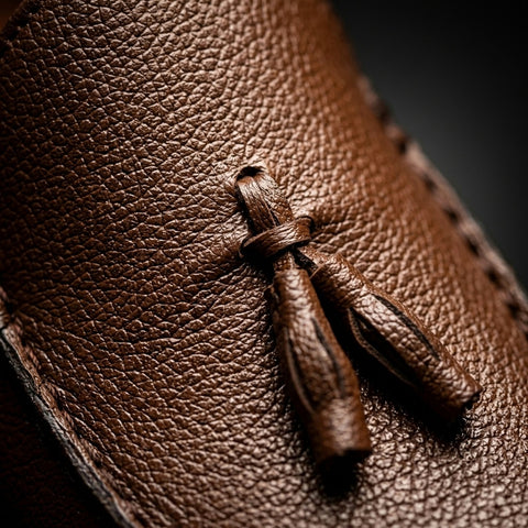 Italian Leather Tassel Loafer - Brown