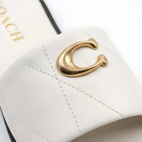 Ivory Comfort Slides - White