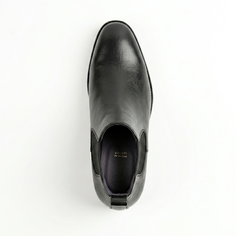 Italian Leather Chelsea Boot - Black