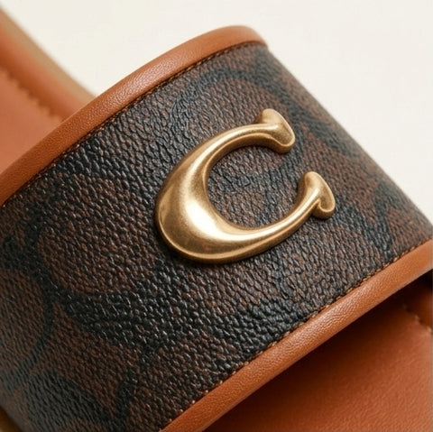 Coach Carriage Slide - Brown