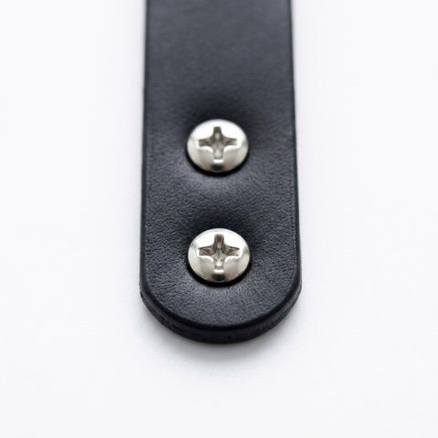 Leather Wristband Unisex - Black