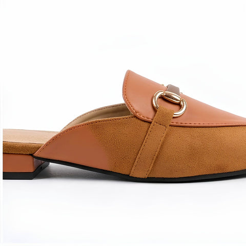 Horsebit Mules - Brown